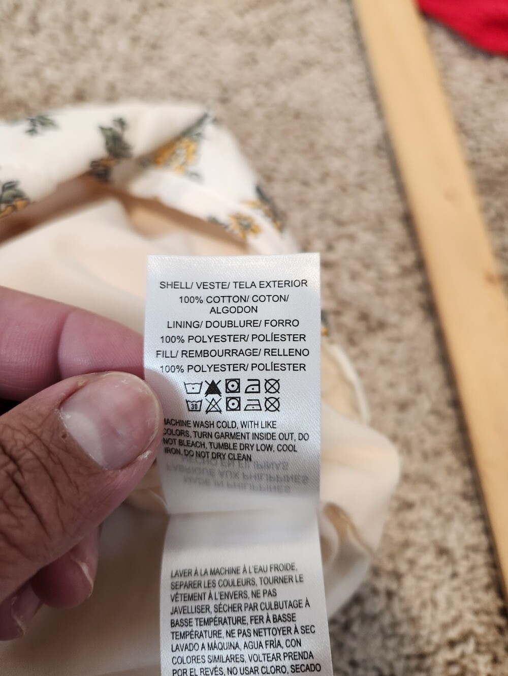 Lucky Brand Floral Quilted Vest Size XL - Picture 7 of 9